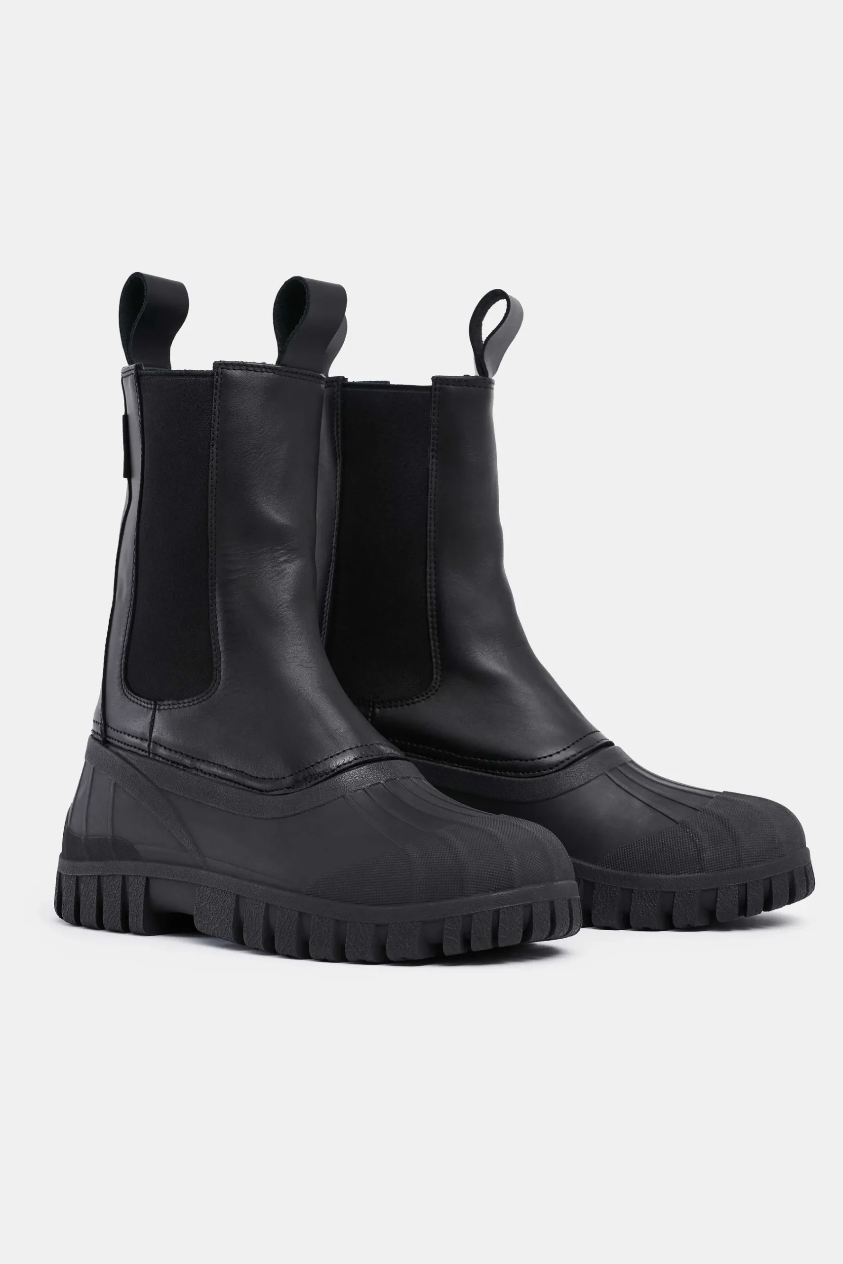 STUTTERHEIM Leren Laarzen-Patrouillelaarsschacht Leer