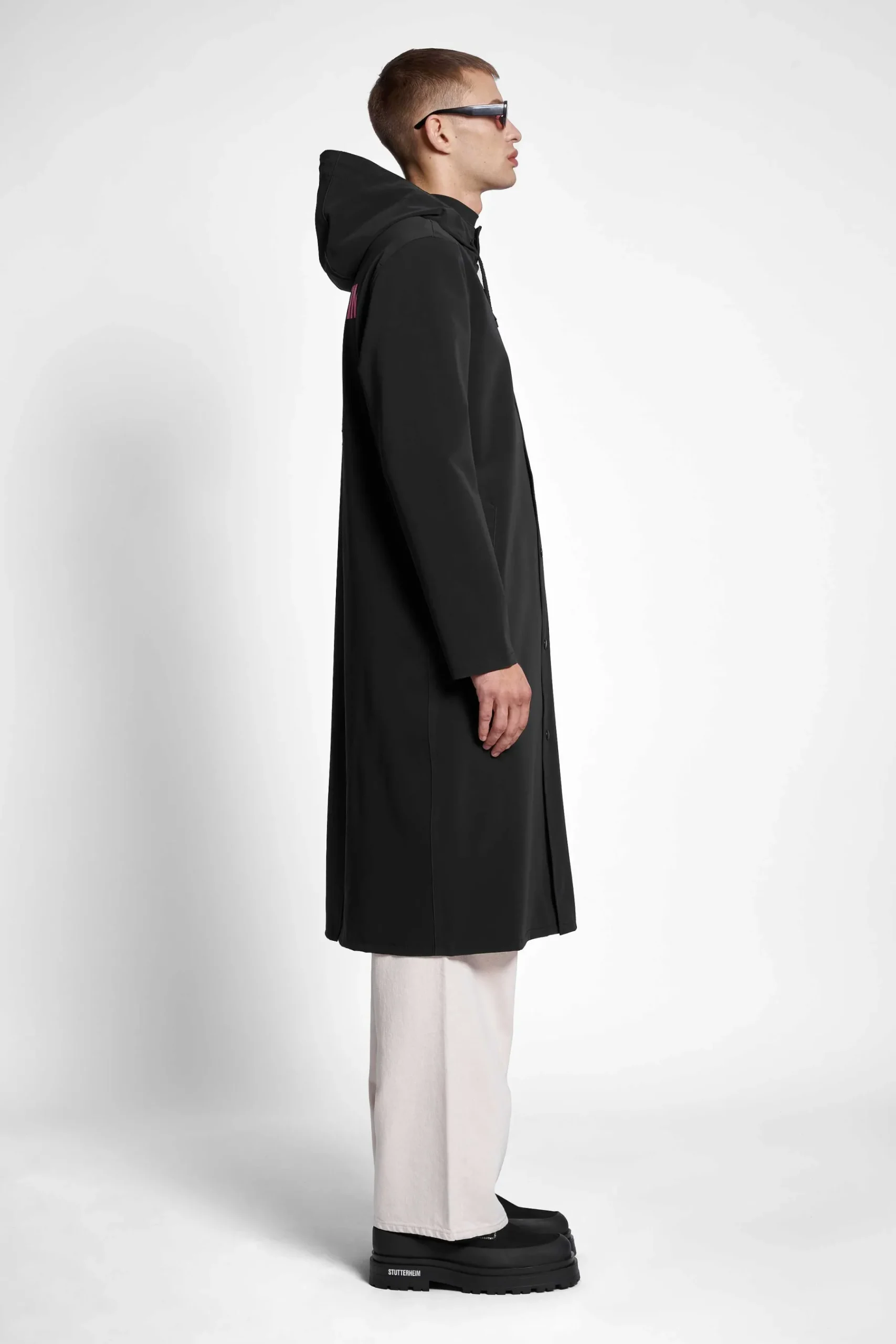 STUTTERHEIM Heren Uitverkoop-Stockholm Lange Regenjas Met Matte Print