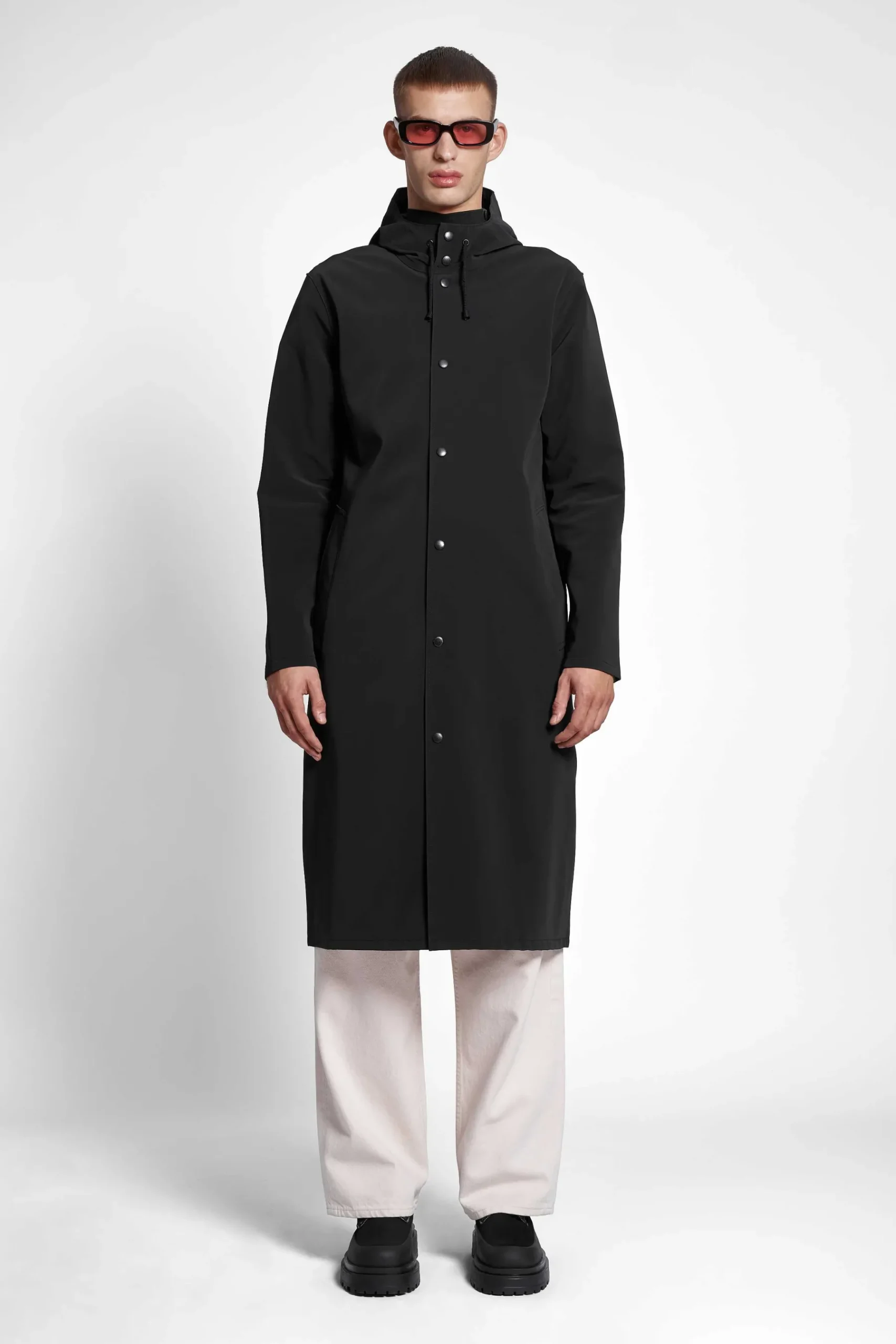 STUTTERHEIM Heren Uitverkoop-Stockholm Lange Regenjas Met Matte Print