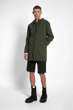 STUTTERHEIM Heren Uitverkoop-Stockholm Lichtgewicht Matte Regenjas Met Rits